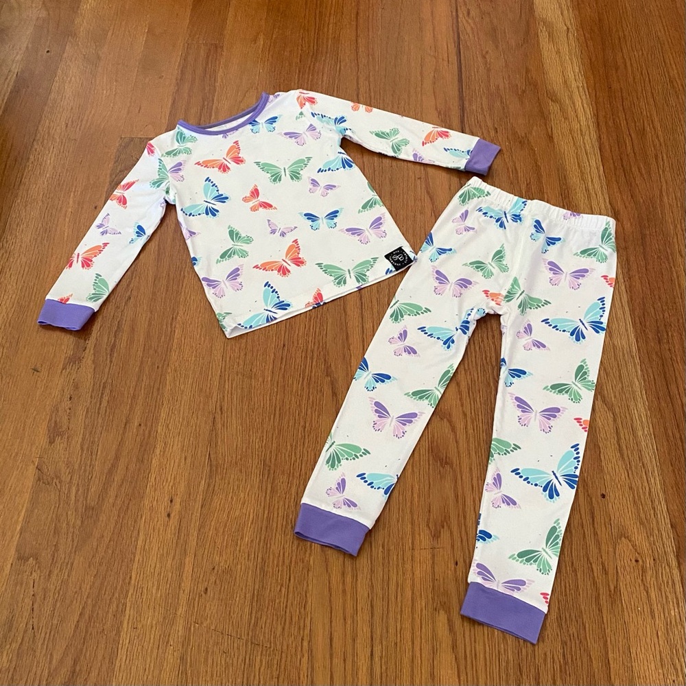 Sweet Bamboo Butterfly Rainbow Pajama Set